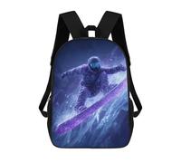 sinyumoney Snowboarder in Purple Gear Mochila Escolar Para Ordenador Portátil Para La Escuela/trabajo/viajes: Perfecta Para Viajes, Trabajo Y Uso Diario 17inch