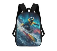 sinyumoney Snowboarding Adventure in Winter-1 Mochila Escolar Infantil Impresa En 3D Para Niños, Mochila De Viaje De Alta Capacidad, Mochilas Para Libros De 17 Pulgadas Para Niños