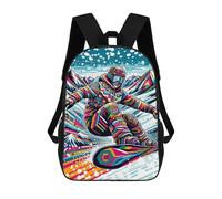 sinyumoney Snowboarding Wpap Pop Art Mochilas Infantiles Mochila Escolar Mochila Impresa En 3D Para Niños Mochilas De Viaje Bolsas Para Libros Mochila Escolar Para Niños 17inch