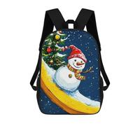 sinyumoney Snowman Banana Christmas Mochila Infantil De Moda Divertida Mochila Escolar Para Niños Y Adolescentes Con Impresión 3D Para Niños 17inch