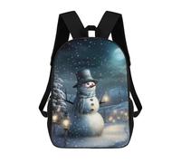 sinyumoney Snowman Winter Christmas Mochilas Impresas En 3D Para Niños, Mochila Escolar, Mochila Informal Para Exteriores, Mochila Informal De Moda Para Niños, Lindas Bolsas De Viaje 17inch