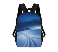 sinyumoney Snowy Cabin Landscape Mochila Escolar/de Negocios, Resistente, Para Portátil, Para La Escuela/trabajo/viajes 17inch