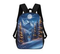 sinyumoney Snowy Christmas Village Mochila Escolar Impresa En 3D Para Niños Y Niñas, Mochila Escolar, Mochila De Viaje Para Niños 17inch
