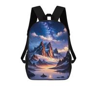 sinyumoney Snowy Mountain Landscape Mochila Escolar Mochilas Escolares Para Niñas Y Niños Mochila Con Bolsillo Mochila Escolar De Moda Mochila Infantil 17inch