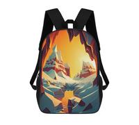 sinyumoney Snowy Mountain Landscape Mochila Infantil Para Niñas, Mochila Escolar 3D, Mochila Para Niños Pequeños, Mochila Informal De Día, Mochila Escolar De Moda 17inch