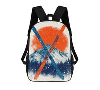 sinyumoney Snowy Mountain Ski Adventure Mochila Escolar Ligera Para Aeropuerto Y Universidad Para Niñas Y Adolescentes 17inch
