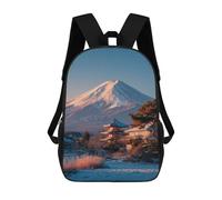 sinyumoney Snowy Mountain Zen Temple Mochila Escolar Secundaria Informal Para Viajes, Mochilas Para La Escuela Secundaria, Para Acampar, Aventuras Al Aire Libre Y Viajes Diarios 17inch