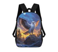sinyumoney Snowy Owl at Sunset Mochila Infantil Para Niñas Y Niños, Mochila De Día, Escuela Primaria, Perfecta Para La Vuelta Al Cole O Educación Física, Regalos Y Viajes 17inch