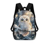 sinyumoney Snowy Owl Portrait Mochila Escolar Grande Resistente Al Agua Para Portátil Para Niños/niñas/adolescentes 17inch