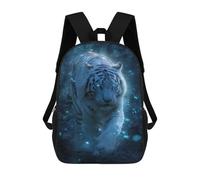 sinyumoney Snowy Tiger in Winter Night Mochilas Escolares De Moda Para Papelería, Impermeables, Informales, Para Hombres, Mujeres Y Adolescentes 17inch
