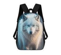 sinyumoney Snowy Wolf Portrait Mochila Escolar Para Niños Mochila Escolar Impresa En 3D Mochila Escolar De Moda Para Niños De Primaria Y Secundaria 17inch