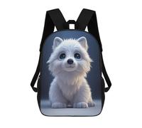 sinyumoney Snowy Wolf Pup Mochila Escolar Impresa En 3D Mochilas Informales Para Niños Mochila Escolar Impresa En 3D Para Niños De Primaria Y Secundaria 17inch