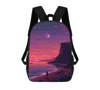 sinyumoney SoCal LA Sunset Pixel Art Mochila Infantil, Mochila Escolar De Gran Capacidad Para Estudiantes, Mochila Para Libros, Mochila Para Niños, Niñas, Adultos Y Adolescentes 17inch