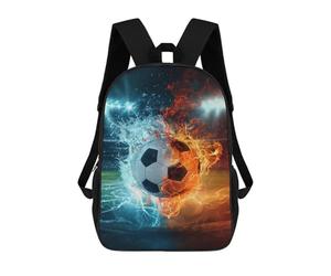 sinyumoney Soccer Ball Fire Water Effect Mochila De Negocios Para Portátil, Mochila Unisex Informal Para Niñas, Niños Y Adolescentes 17inch