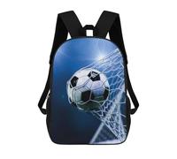 sinyumoney Soccer Ball in Goal Net Mochila Escolar Infantil Impresa En 3D Para Niños, Mochilas De Viaje, Bolsas Para Libros Para Niños Estudiantes De Primaria 17inch