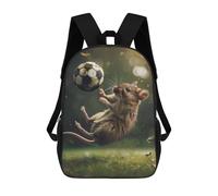 sinyumoney Soccer Football Mouse Ball Mochila Escolar Infantil Con Impresión 3D, Mochila Escolar Informal Para Niños De Primaria Y Secundaria 17inch