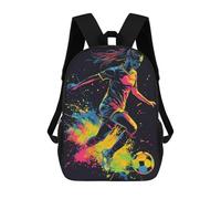 sinyumoney Soccer Girl Player in Action Mochila Escolar/de Trabajo/para Portátil Para Hombres, Mujeres Y Adolescentes 17inch