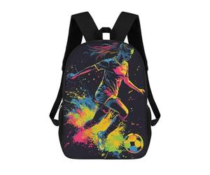 sinyumoney Soccer Girl Player in Action Mochila Escolar/de Trabajo/para Portátil Para Hombres, Mujeres Y Adolescentes 17inch