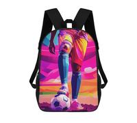 sinyumoney Soccer Player in Vivid Colors Mochila Ligera Informal Para El Día A Día, Mochila Escolar Para Hombres/mujeres 17inch