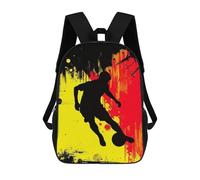 sinyumoney Soccer Player Silhouette with Belgium Flag Abstract Background Mochila Escolar Mochilas Escolares Para Niñas Y Niños Mochila Con Bolsillo Mochila Escolar De Moda Para Niños 17inch