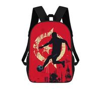 sinyumoney Soccer Player Silhouette with Turkish Flag Mochila Escolar, Mochila De Negocios Para Portátil, Mochila Unisex Informal Para Niños/niñas/adolescentes 17inch