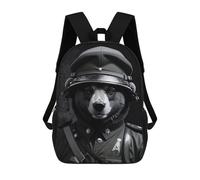 sinyumoney Soldier Bear Animals Mochila Escolar Infantil Impresa En 3D Mochila De Viaje De Alta Capacidad Bolsas Para Libros Mochila Infantil 17inch