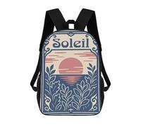 sinyumoney Soleil Art Nouveau Landscape Poster Mochila Escolar Infantil Impresa En 3D Para Niños, Mochila De Viaje De Alta Capacidad, Mochilas Para Libros De 17 Pulgadas Para Niños