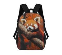 sinyumoney Solitary Journey Mochila escolar impermeable para negocios, perfecta para viajes, trabajo y uso diario, Dreaming Red Panda, 17"