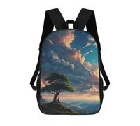 sinyumoney Solitary Mountain View Mochila Escolar, Mochila Para Portátil, Mochila Para Camping, Aventuras Al Aire Libre Y Viajes Diarios 17inch