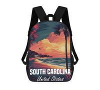 sinyumoney South Carolina Sunset Mochilas Para Niños Mochila Escolar Mochila Escolar Impresa En 3D Para Niños Estudiantes De Primaria Y Secundaria 17inch