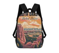 sinyumoney South Dakota Landscape Mochila Infantil De Moda Divertida Mochila Escolar Para Niños Y Adolescentes Con Impresión 3D Para Niños 17inch