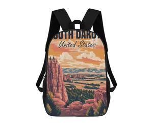 sinyumoney South Dakota Landscape Mochila Infantil De Moda Divertida Mochila Escolar Para Niños Y Adolescentes Con Impresión 3D Para Niños 17inch