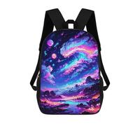 sinyumoney Space And Beautiful Land Mochila, Mochila Escolar Impresa En 3D, Bolsa Para El Almuerzo Escolar, Mochila De Viaje, Mochila Para Amigos, Mochila Escolar Para Niñas Y Niños 17inch