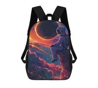sinyumoney Space Astronaut Adventure -1 Mochilas Escolares De Moda Para Papelería, Impermeables, Informales, Para Hombres, Mujeres Y Adolescentes 17inch