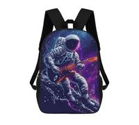 sinyumoney Space Astronaut Guitar Mochila Escolar Grande, Ligera E Informal: Perfecta Para Viajes, Trabajo Y Uso Diario 17inch