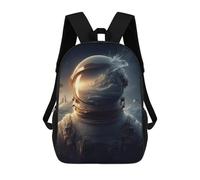 sinyumoney Space Astronaut Helmet Reflection Mochila Escolar Ligera E Informal Para Adolescentes, Niños, Mujeres Y Hombres 17inch