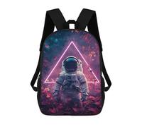 sinyumoney Space Astronaut in Neon Triangle Mochila Escolar Grande Para Niños, Niñas, Adolescentes, Hombres Y Mujeres 17inch