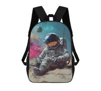 sinyumoney Space Astronaut on Mars -1 Mochila Escolar Infantil De 17 Pulgadas, Impresa En 3D, Estilo Casual, Para Niños, Ideal Para Viajes, Como Mochila Escolar O Para Llevar Libros.