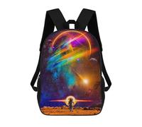 sinyumoney Space Astronaut Rainbow Planet Mochila Escolar Impresa En 3D Mochilas Informales Para Niños Mochila Escolar Impresa En 3D Para Niños De Primaria Y Secundaria 17inch