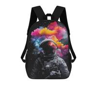 sinyumoney Space Astronaut with Colorful Clouds Mochilas Escolares Para Ordenador, Ideales Para El Colegio/trabajo/viajes, Acampadas, Aventuras Al Aire Libre Y Viajes Diarios 17inch