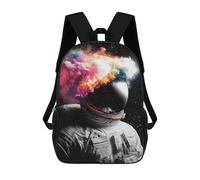 sinyumoney Space Astronaut with Colorful Nebula Mochila Escolar Para El Trabajo, Negocios, Universidad, Escuela Para Hombres/mujeres 17inch