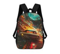 sinyumoney Space Car Adventure Mochilas Escolares De Moda Para Papelería, Impermeables, Informales, Para Hombres, Mujeres Y Adolescentes 17inch