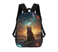 sinyumoney Space Cat Adventure -10 Mochila Escolar Infantil Impresa En 3D Para Niños, Mochila De Viaje De Alta Capacidad, Bolsas Para Libros, Mochila Escolar Infantil 17inch