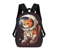 sinyumoney Space Cat Adventure -2 17inch Mochilas Escolares Impresas En 3D, Mochilas Escolares De Moda Para Niños De Primaria Y Secundaria