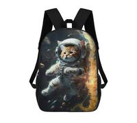 sinyumoney Space Cat Adventure -4 Mochila, Mochila Escolar Impresa En 3D, Bolsa Para El Almuerzo Escolar, Mochila De Viaje, Mochila Para Amigos, Mochila Escolar Para Niñas Y Niños 17inch