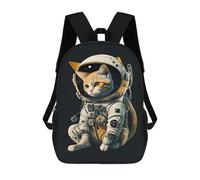 sinyumoney Space Cat Adventure -5 Mochila Escolar Ligera Mochila Escolar De Día Mochila Para Libros Para La Universidad Para Acampar Aventuras Al Aire Libre Y Viajes Diarios 17inch
