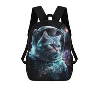 sinyumoney Space Cat Adventure-8 Mochila Escolar Infantil De 17 Pulgadas Con Estampado 3D De Películas De Anime Para Niños, Mochila De Viaje, Mochila Escolar Infantil