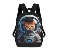 sinyumoney Space Cat Adventure Mochila Escolar Para Institutos De Secundaria Mochila Informal - Perfecta Para Viajes, Trabajo Y Uso Diario 17inch