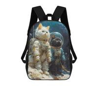 sinyumoney Space Cat Astronaut Mochila Escolar Infantil Con Impresión 3D, Mochila Escolar Informal Para Niños De Primaria Y Secundaria 17inch