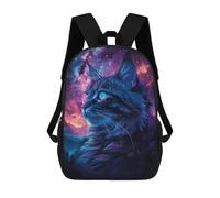 sinyumoney Space Cat Galaxy Mochila Escolar Informal Para El Día A Día, Ideal Para El Trabajo, El Colegio, El Camping, Las Aventuras Al Aire Libre Y Los Viajes Diarios 17inch